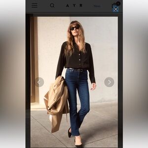 AYR Dark Blue Straight The Pop Women's Jeans